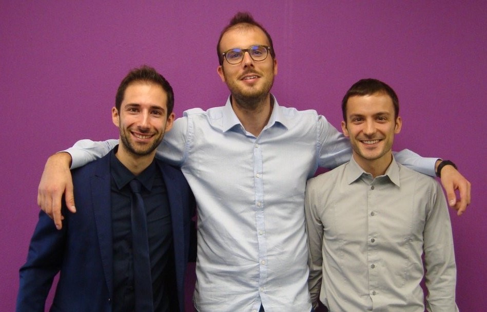 Zaphiro co-founders Lorenzo Zanni (COO), Paolo Romano (CEO), and Marco Pignati (CTO) in 2017